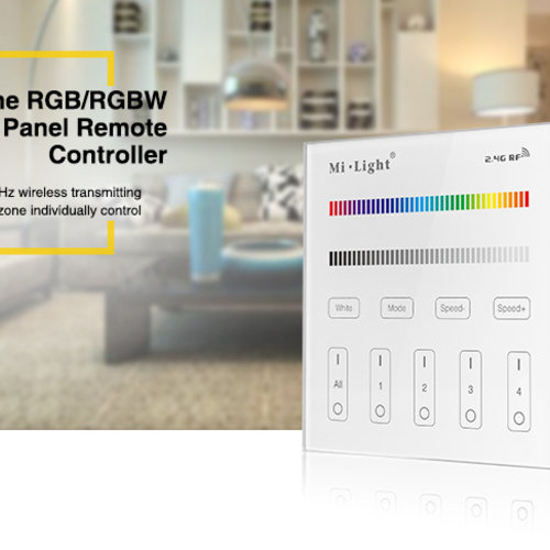 Mi-Light 4-Zone RGB/RGBW Smart Panel Afstandsbediening | 2 jaar garantie