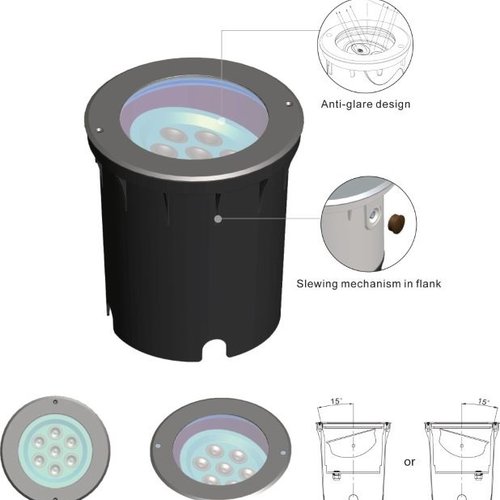 Tronix Grondspot | 160mm | 16 Watt | 1300L | 3000K | Verstelbaar (2 jaar garantie)