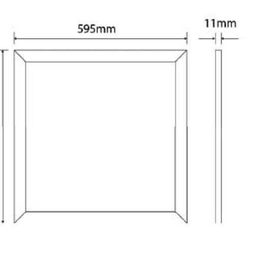 Tronix Niet Dimbaar LED Paneel | 60x60cm| Aanpasbaar & Instelbaar | 100L/W (2 jaar garantie)