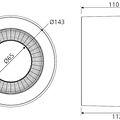 Tronix Down Light Surface Mounted | Black | 13W | TRI-White | Dim.