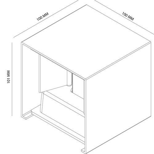 Tronix Wall Lamp | Cube 10x10x10cm | RAL7016 | 6W