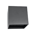 Tronix Wandlamp | kubus 10x10x10cm | RAL7016 | 6W | 3000K | dimbaar