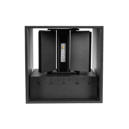 Tronix Wandlamp | kubus 10x10x10cm | zwart | 6W | 3000K | dimbaar