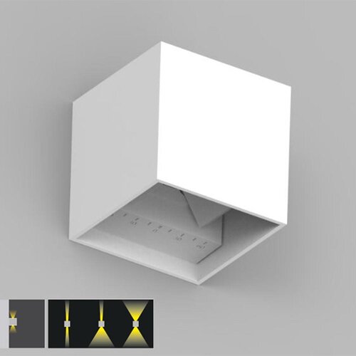 Tronix Wandlamp | kubus 10x10x10cm | wit | 6W | 2700K | dimbaar