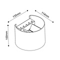 Tronix Wandlamp | 136x115x100mm | zwart | 6W | 3000K | dimbaar