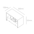 Tronix Wandlamp || 200x101x100 | zwart | 20W | 2700K | dimbaar