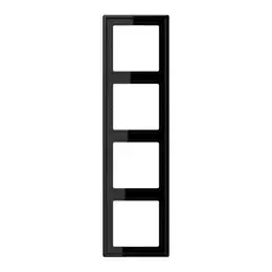 JUNG Abdeckrahmen 4-fach LS990 schwarz glänzend (LS 984 SW)