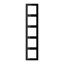 JUNG Abdeckrahmen 5-fach LS990 schwarz glänzend (LS 985 SW)