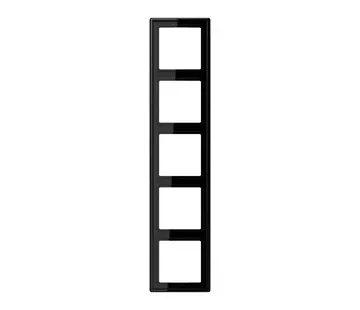 JUNG Abdeckrahmen 5-fach LS990 schwarz glänzend (LS 985 SW)