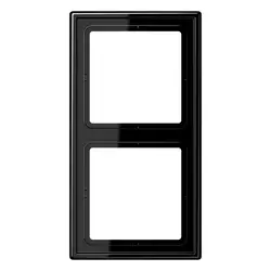 JUNG Abdeckrahmen 2-fach LS990 schwarz glänzend (LS 982 SW)