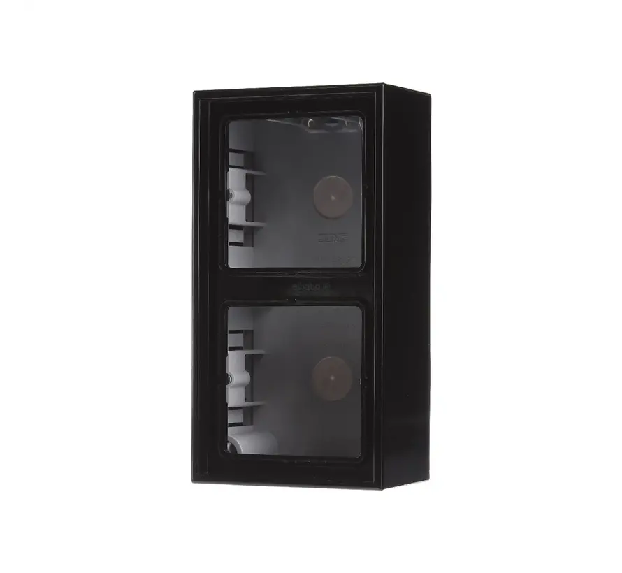 Aufputz-Gehäuse 2-fach LS990 schwarz glänzend (LS 582 A SW)