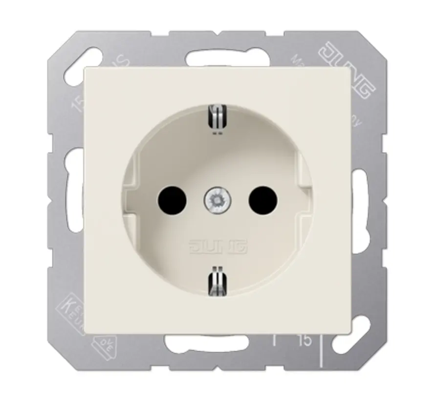 Schuko-Steckdose Safety+ ohne Befestigungskrallen AS500 creme (A 1520 NKI)
