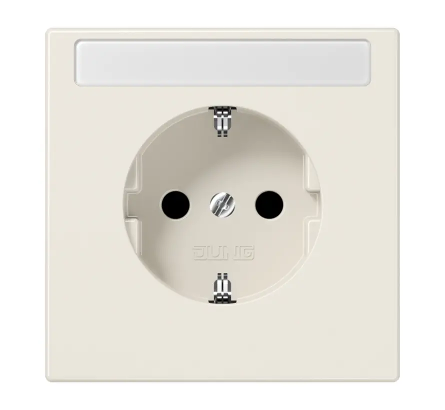 Schuko-Steckdose Beschriftungsfeld ohne Befestigungskrallen LS990 creme (LS 1520 NNA)