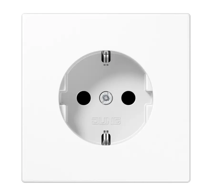 Schuko-Steckdose LS990 alpinweiß ohne Befestigungskrallen (LS 1520 N WW)