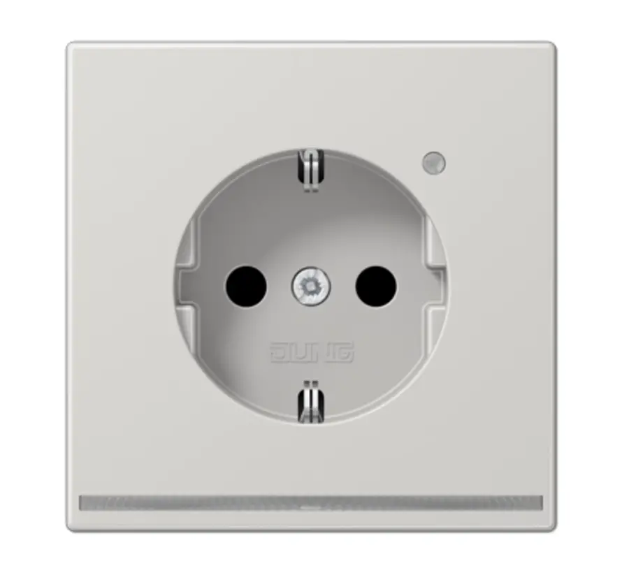 Schuko-Steckdose mit LED-Orientierungsleuchte und Helligkeitssensor LS990 hellgrau (LS 1520-O LG LNW)