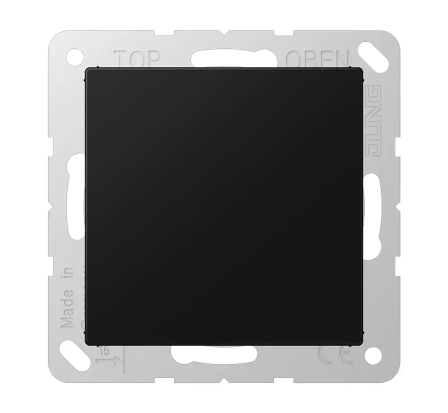 Zentralplatte Blindabdeckung mit Tragplatte A-range graphitschwarz matt (A 594-0 SWM)