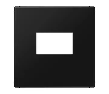 JUNG Zentralplatte Klick-Bestätigung für USB-Ladestation LS990 graphitschwarz matt (LS 1969 USB SWM)