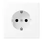 Schuko-Steckdose erhöhtem Berührungsschutz LS990 schneeweiß matt (LS 1520 NKI WWM)