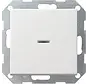 Tastschalter Kontrollschalter mit Glimmlampe 2-polig System 55 weiß matt (012227)