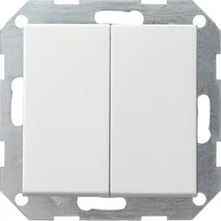 Gira Tastschalter Serienschalter System 55 weiß glänzend (012503)