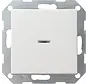 Tastschalter Kontrollschalter mit Glimmlampe 1-polig System 55 weiß glänzend (013603)