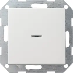 Gira Tastschalter Kontrollschalter mit Glimmlampe 1-polig System 55 weiß matt (013627)