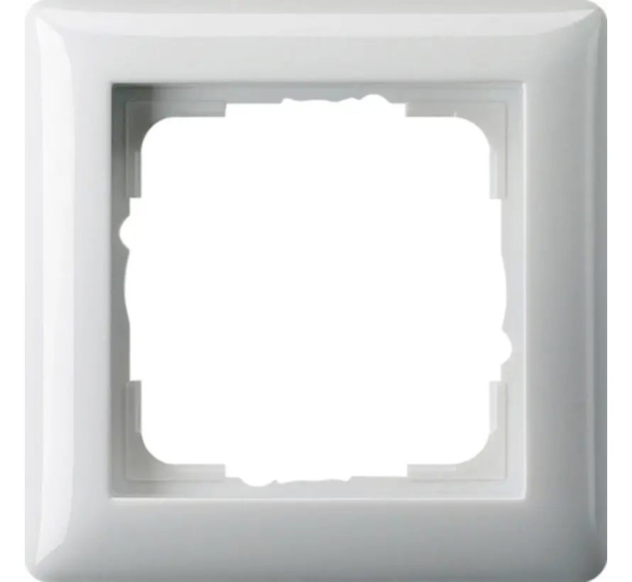 Abdeckrahmen 1-fach Standard 55 weiß glänzend (021103)