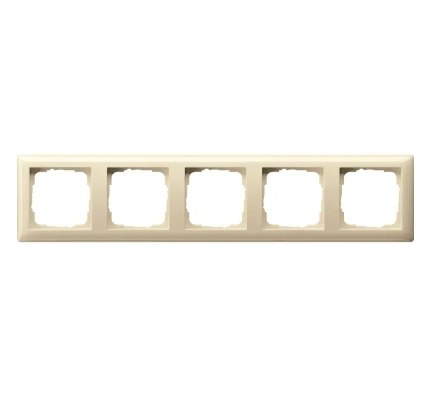 Abdeckrahmen 5fach Standard 55 creme glänzend (021501)