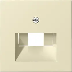 Gira Zentralplatte für RJ45-Anschlussdose 1- und 2-fach System 55 creme glänzend (027001)
