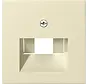 abdeckung RJ45 Netzwerk-anschlussdose 1&2fach System 55 creme glänzend (027001)