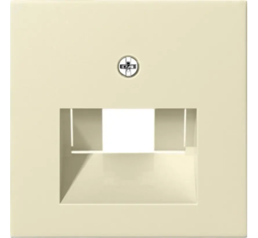 abdeckung RJ45 Netzwerk-anschlussdose 1&2fach System 55 creme glänzend (027001)