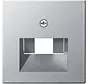 abdeckung RJ45 Netzwerk-anschlussdose 1&2fach System 55 aluminium matt (027026)