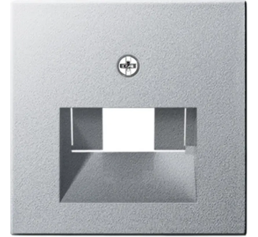 abdeckung RJ45 Netzwerk-anschlussdose 1&2fach System 55 aluminium matt (027026)