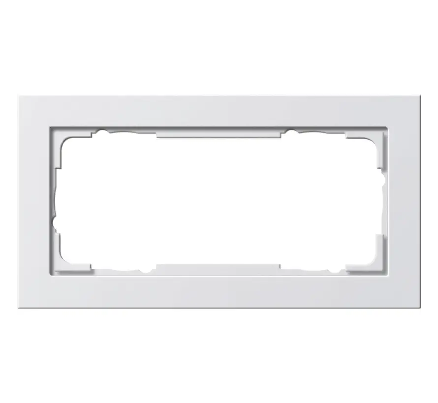 Abdeckrahmen 2-fach ohne Mittelseg E2 weiß glänzend (100229)