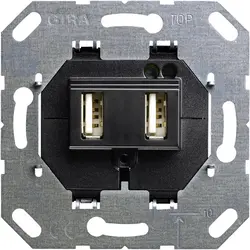 Gira Schuko-Steckdose USB-A und USB-C erhöhtem Berührungsschutz System 55  creme glänzend - Günstigesschaltermaterial.de