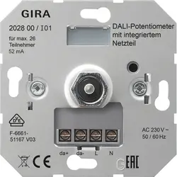 Gira DALI Potentiometer mit integriertem Netzteil (202800)