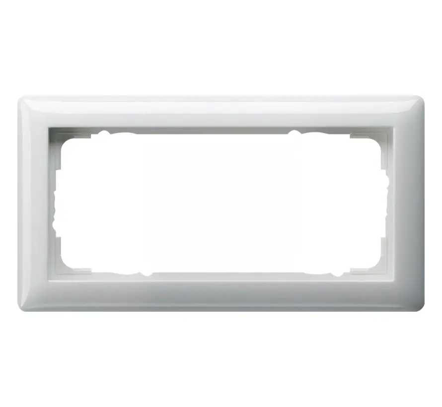 Abdeckrahmen 2-fach ohne Mittelseg Standard 55 weiß glänzend (100203)