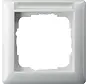Abdeckrahmen 1-fach Beschriftungsfeld Standard 55 weiß glänzend (109103)