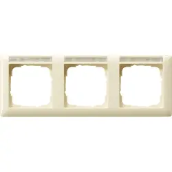 Gira Abdeckrahmen 3-fach horizontal Beschriftungsfeld Standard 55 creme glänzend (109301)