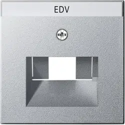 Gira Zentralplatte mit Beschriftungsfeld für RJ45-Anschlussdose 1- und 2-fach System 55 aluminium matt (028426)