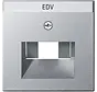 abdeckung RJ45 Netzwerk-anschlussdose Beschriftungsfeld 1&2fach System 55 aluminium matt (028426)