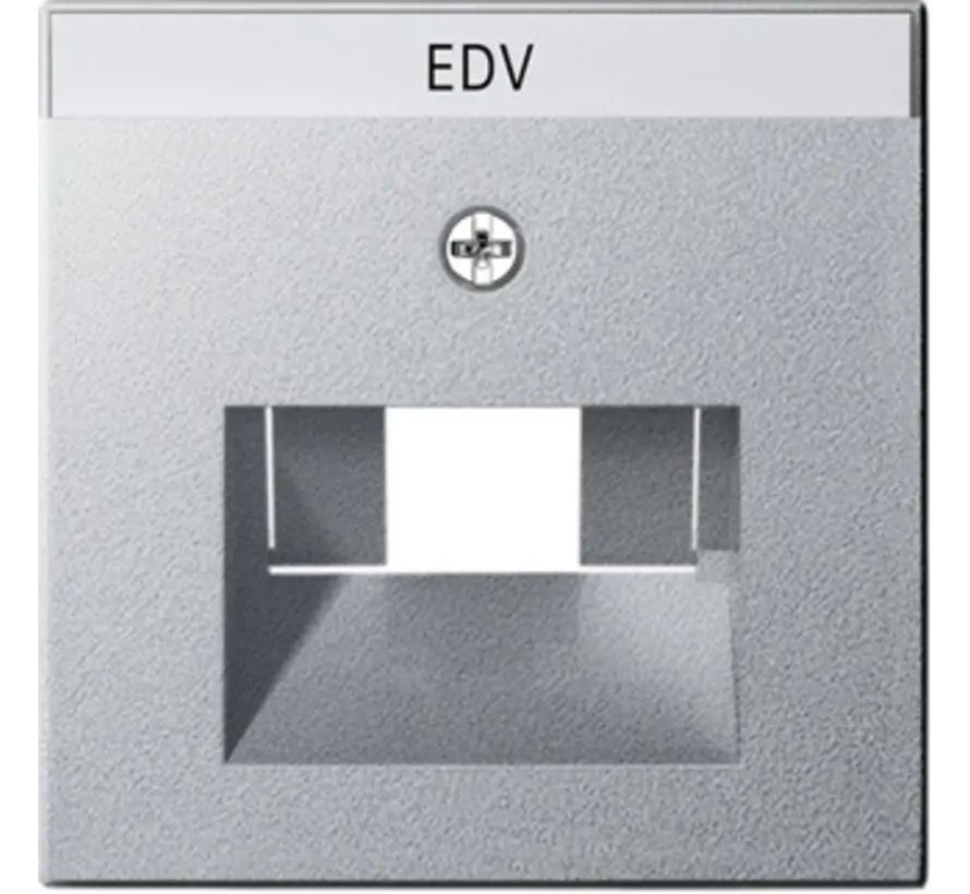 abdeckung RJ45 Netzwerk-anschlussdose Beschriftungsfeld 1&2fach System 55 aluminium matt (028426)