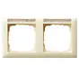 Abdeckrahmen 2fach horizontal mit Beschriftungsfeld Standard 55 creme glänzend (109201)
