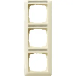 Gira Abdeckrahmen 3-fach vertikal Beschriftungsfeld Standard 55 creme glänzend (110301)