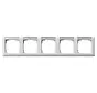 Abdeckrahmen 5-fach horizontal Beschriftungsfeld Standard 55 weiß glänzend (109503)