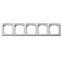 Abdeckrahmen 5-fach horizontal Beschriftungsfeld Standard 55 weiß matt (109527)