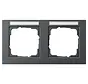 Abdeckrahmen 2-fach horizontal Beschriftungsfeld E2 anthrazit matt (109223)