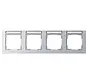 Abdeckrahmen 4-fach horizontal Beschriftungsfeld E2 aluminium matt (109425)