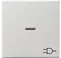 Wippe Kontrollfenster symbol Steckdose System 55 weiß glänzend (020903)