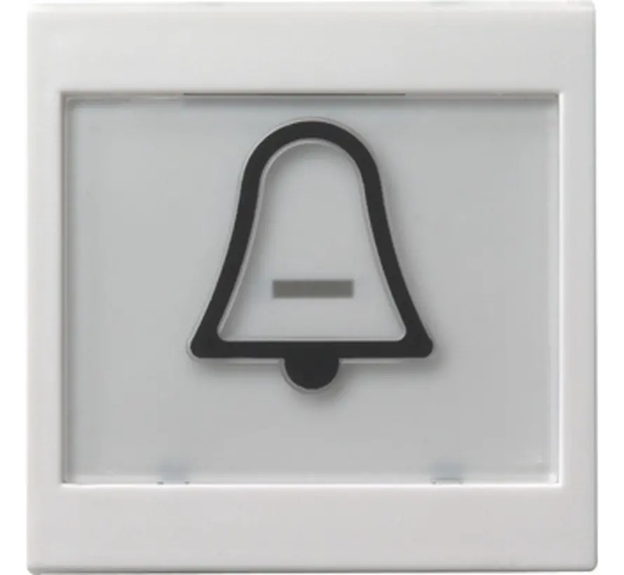Wippe Beschriftungsfeld groß symbol Klingel System 55 weiß glänzend (021703)